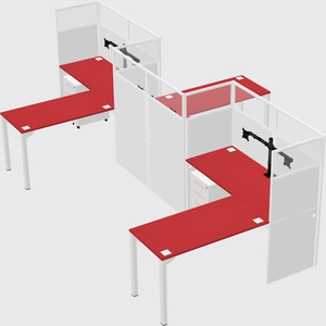 L-shape cubicles