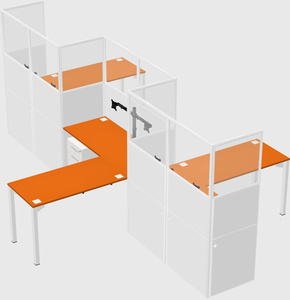 L-shape cubicles
