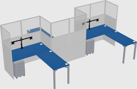 L-shape cubicles