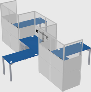 L-shape cubicles