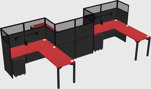 L-shape cubicles