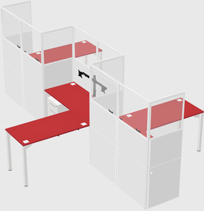 L-shape cubicles