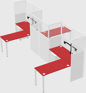 L-shape cubicles