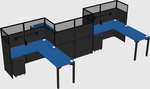 L-shape cubicles