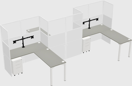 L-shape cubicles
