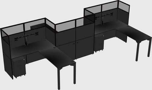 L-shape cubicles