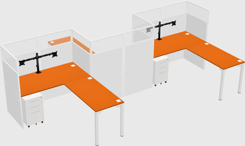 L-shape cubicles