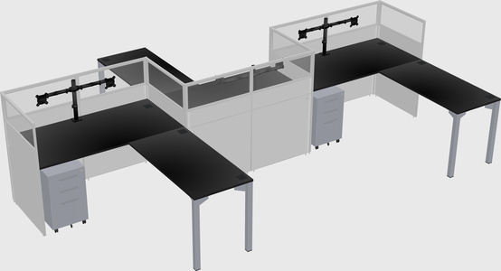 L-shape cubicles