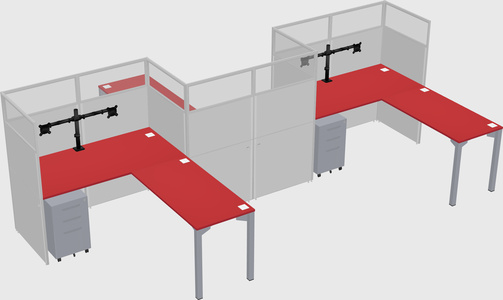 L-shape cubicles