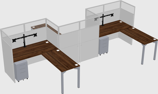 L-shape cubicles