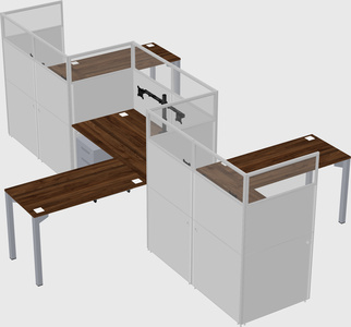 L-shape cubicles