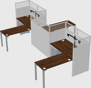 L-shape cubicles