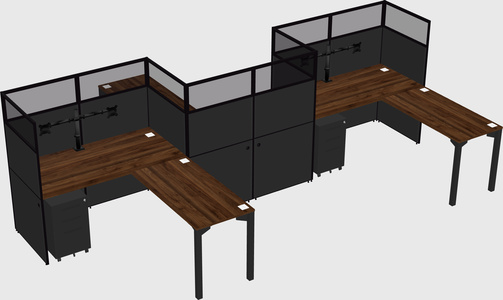 L-shape cubicles