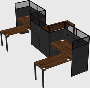 L-shape cubicles