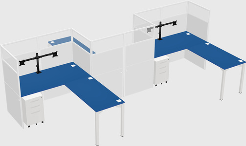 L-shape cubicles