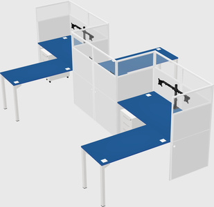 L-shape cubicles