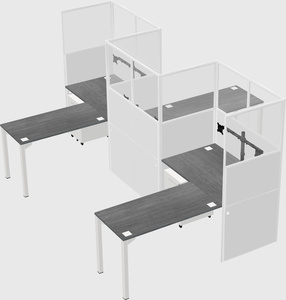 L-shape cubicles