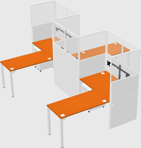L-shape cubicles