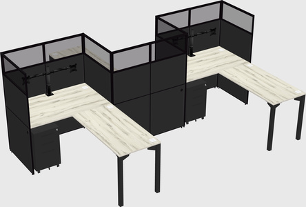 L-shape cubicles