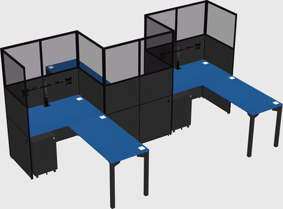 L-shape cubicles