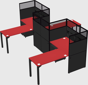 L-shape cubicles