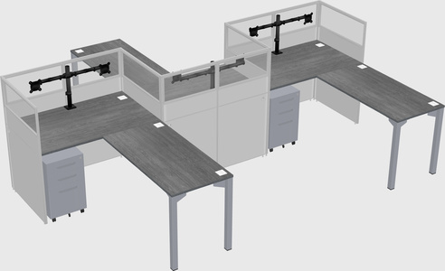 L-shape cubicles