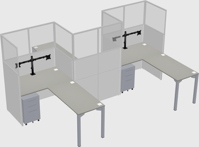L-shape cubicles