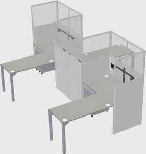 L-shape cubicles