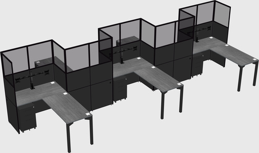 L-shape cubicles
