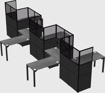 L-shape cubicles