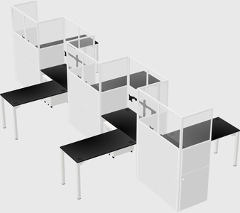 L-shape cubicles