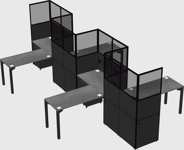 L-shape cubicles