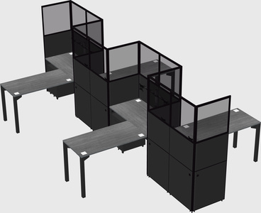 L-shape cubicles