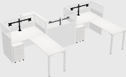 L-shape cubicles