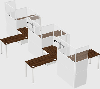 L-shape cubicles