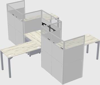 L-shape cubicles