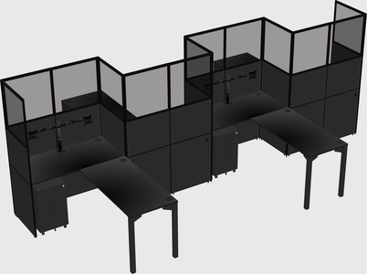 L-shape cubicles