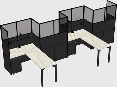L-shape cubicles