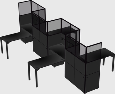 L-shape cubicles