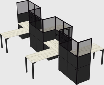 L-shape cubicles
