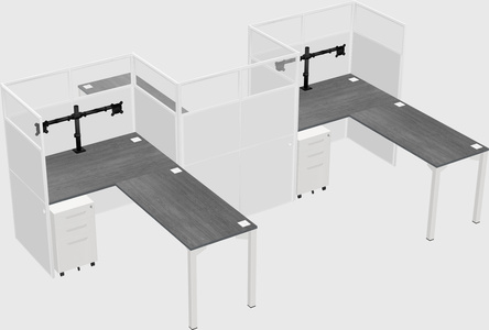 L-shape cubicles