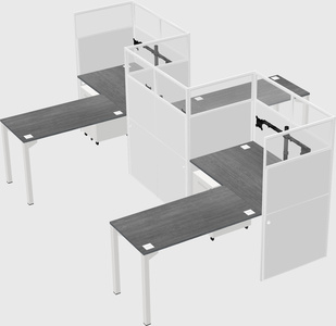 L-shape cubicles