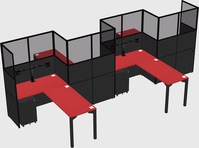 L-shape cubicles