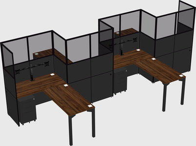 L-shape cubicles