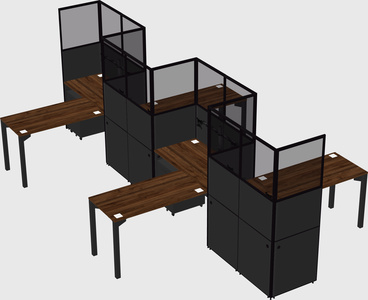 L-shape cubicles