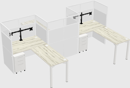 L-shape cubicles