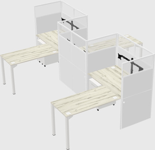 L-shape cubicles