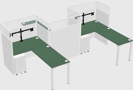 L-shape cubicles