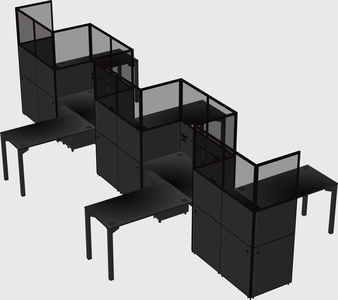 L-shape cubicles