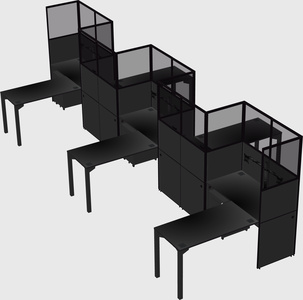 L-shape cubicles